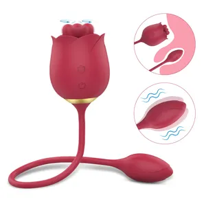 S-HANDE Clitoris Zuigen Rose Vibrator Voor Vrouwen Tong Likken Sexy Speelgoed Voor Vrouwen 2 In 1 Adult Sex Rose Speelgoed