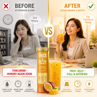 Comprimés effervescents OEM épaissis pour boisson gazeuse, saveur mangue-passion, substitut de repas riche en fibres, santé intestinale