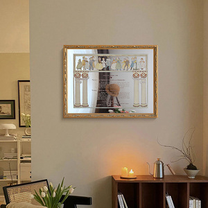 फ्रेंच आधुनिक पर्यावरण के अनुकूल लकड़ी पियानो स्पेक्ट्रम दर्पण पेंटिंग आला आर्ट डेकोर लिविंग रूम के लिए - Product Image 3