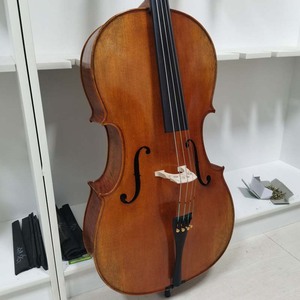 Cello professionnel naturel flammé fait main en gros avec <span class=keywords><strong>archet</strong></span> en bois de Brésil et prix bas - Product Image 3