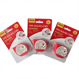 Cordón Sellador de Roscas para Tuberías, Sin Curado, con Embalaje en Blíster, Cinta de PTFE para Sellado de Roscas, para Reparación de Tuberías, Evita Fugas, 50/160m - Product Image 1