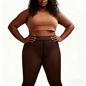 Plus Size Thick Fleece Lined Thermal Leggings <strong>Women</strong> High Waist Stretch Warm Pantyhose Long Winter <strong>Tights</strong> <strong>for</strong> Outfit - Product Image 4