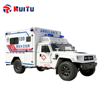 Ambulance tout-terrain 4x4 Dongfeng Warrior de Chine, véhicule de secours médical entièrement équipé avec unité de soins intensifs, camion lourd à vendre