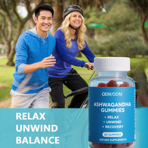 Private Label Ashwagandha Gummies Supply Deep Relaxing Sleep Manter Suplemento Bom Estado Mental do Corpo Humano - Product Image 3