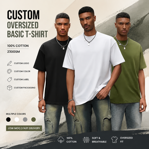 Paquete de <span class=keywords><strong>Camisetas</strong></span> Básicas para Hombre en Negro, Blanco y Verde, 100% Algodón, Suaves, Estilo Urbano, para Uso Diario, Oferta al por Mayor, Ordene Ahora - Product Image 1