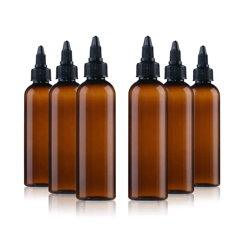 120Ml Cosmetische Haar Olie Hot Seal Huisdier Geen Lek Top Cap Amber Druppelflesje