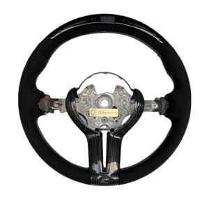 Ccexcellent พวงมาลัยพร้อมหนัง Alcantara และไฟ LED สำหรับ M2M3M4 BMW พร้อมแผ่นคาร์บอนไฟเบอร์ปรับแต่งรูปร่างและสีได้ตามต้องการ - Product Image 1