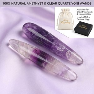 Varita de Masaje Yoni de Cristal de Amatista Natural Grande para Mujeres, Hecha a Mano, Pulida, Juguete Sexual para Ejercicios de Kegel - Product Image 1