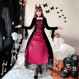 <span class=keywords><strong>Disfraz</strong></span> de Reina Vampiro para Halloween, Vestido Largo de Bruja Oscura, Vestido Sexy para Sesión de Fotos de Fiesta - Product Image 3