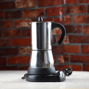 Offre Spéciale argent 220 ~ 240V acier inoxydable <span class=keywords><strong>4</strong></span>/<span class=keywords><strong>6</strong></span> <span class=keywords><strong>tasses</strong></span> Portable compté expresso moka cafetière/électrique Moka Pot - Product Image 1