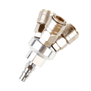 Quick Coupler Pneumatic Tee Connector Metal 1.0 Bar For Air Compressors And <b>Tools</b> - Product Image 1