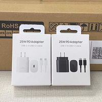 Adaptateur de chargeur mural super rapide d'origine 25W pour Samsung Cargador Chargeur de téléphone pour téléphone portable