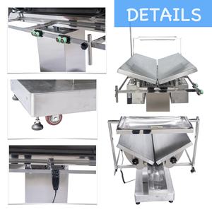 Peralatan dokter hewan Stainless Steel 304 klinik elektrik hewan peliharaan operasi dokter hewan meja pemeriksaan untuk dijual - Product Image 4