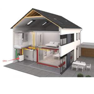 Système de ventilation à récupération de chaleur LANSTEP MVHR <span class=keywords><strong>avec</strong></span> <span class=keywords><strong>moteur</strong></span> EC, montage vertical pour la ventilation résidentielle - Product Image 4