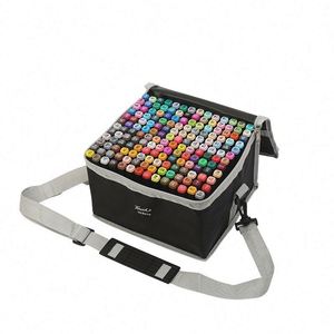 Marcadores de Alcohol Permanentes de Doble Punta de 6mm, 168 Colores, Personalizados al por Mayor, con Bandeja de Plástico y Bolsa de Hombro - Product Image 1