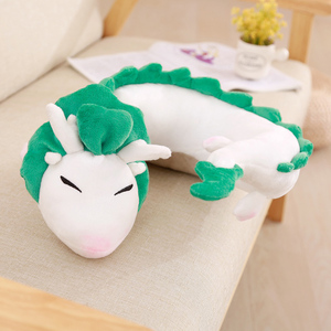 Almohada de Felpa Personalizada con Forma de Dragón Blanco de Dibujos Animados, Almohada Suave para el Cuello con Forma de Dragón - Product Image 3