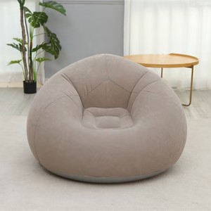 <b>Inflatable</b> <b>Sofa</b> Air Couch Portable Outdoor Camping Beach Chair Modern Lazy PVC Flocking Bean Bag - Product Image 2