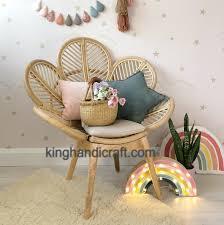 Silla de ratán hecha a mano para niños pequeños, sillón tejido natural para habitación de niños o decoración Montessori - Product Image 2