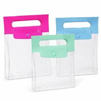 Sac de rangement pour cosmétiques et maquillage en vinyle PVC, personnalisé, tendance, imperméable, antistatique, imprimé offset, pour blush et voyage, avec bouton