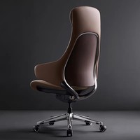 Chaise de bureau de luxe ergonomique avec dossier réglable en cuir et base en bois massif, nouvelle chaise de direction électrique, accessoire de bureau exécutif