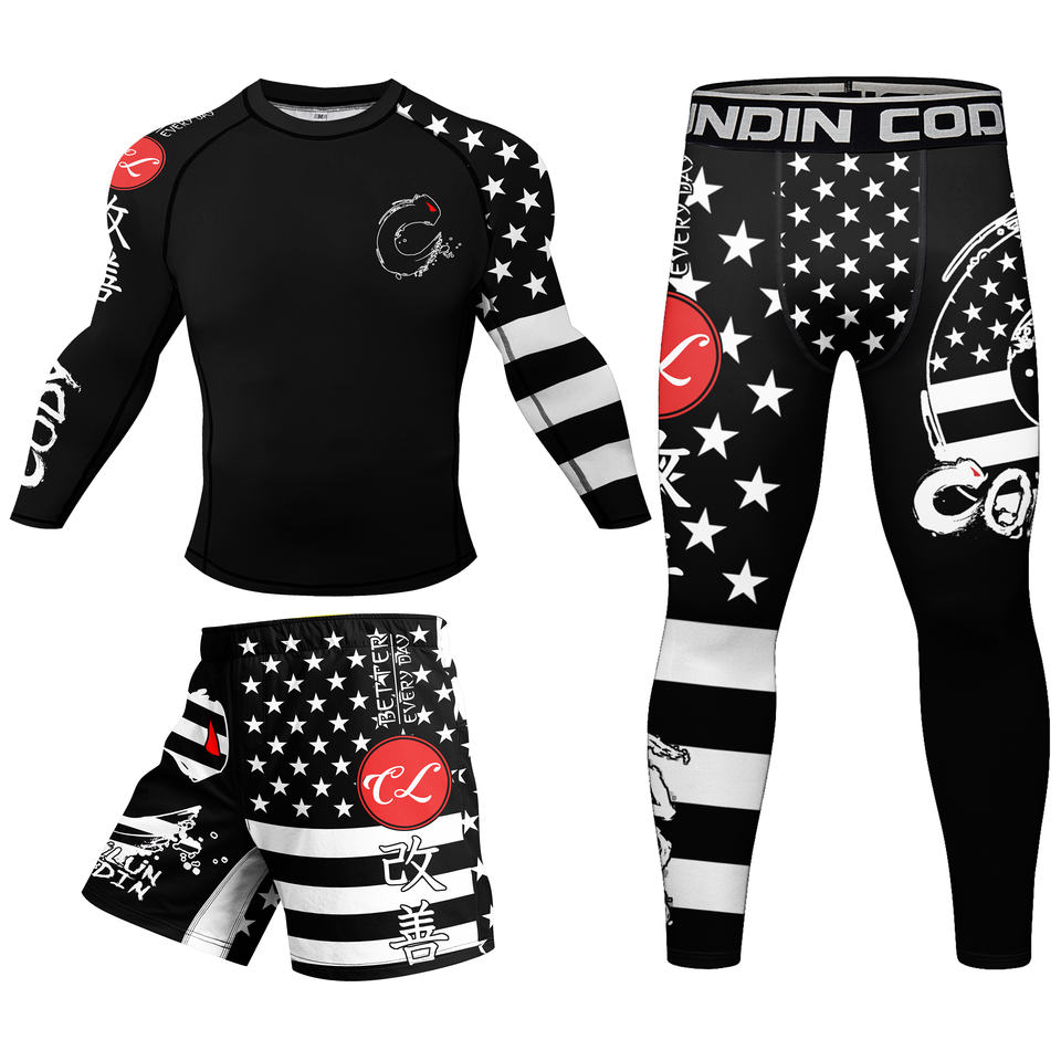 Noticias Cómodo brasileño Jiu Jitsu Rash Guard BJJ Not Gi Kimono Rash Guard conjuntos con cintura de goma pantalones cortos y Anti