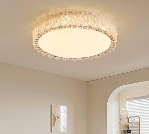 <span class=keywords><strong>Plafonnier</strong></span> de luxe <span class=keywords><strong>en</strong></span> plumes-Luminaire <span class=keywords><strong>en</strong></span> cristal de style crème français avec <span class=keywords><strong>plafonnier</strong></span> de lustre de protection à spectre complet - Product Image 3