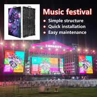 Layar Latar Belakang LED 3D Melengkung untuk Luar Ruangan, Tahan Air IP65, Panel HQ P4.81 250*250mm, Prosesor Video untuk Panggung Pernikahan
