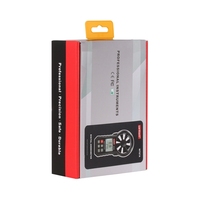Anémomètre numérique portable WT87A avec thermomètre Jauge de vitesse de l'air en temps réel Indicateur de température froide