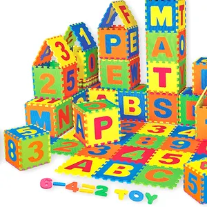 Bán buôn giáo dục an toàn bền và có thể giặt EVA bọt Câu Đố bảng chữ cái ABC sàn trẻ em chơi Mat cho bé