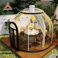 Dôme géodésique préfabriqué rond en polycarbonate PC Kawagebo Kamp (KK) 3,6 m / 11,8 pi pour hôtel Igloo 10.2 ㎡   Maison bulle de glamping
