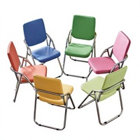 Chaise pliante d'entraînement à structure métallique et chaise de réunion portable pour salon