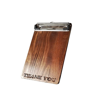 Pequeño Portapapeles de madera tamaño Memo logotipo personalizado MINI tableros de menú de almacenamiento con Clip, soporte de recibo a granel comprobar presentador fiesta evento - Product Image 4