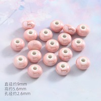 Perles en céramique électroplaquées Macaron Tire peuvent être utilisées comme boucles d'oreilles, bracelets, colliers, etc.