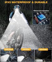 Spriak USB Recargable LED Faro 100H Horas Tiempo de uso 90 ° Sensor de movimiento de haz ancho ajustable 5 modos Zoomable para faros