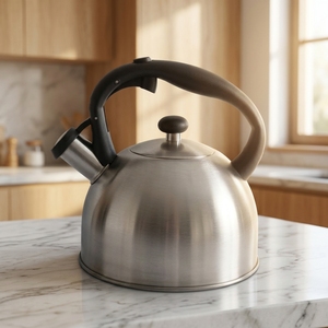 Bouilloire sifflante pour cuisinière 2,5 L en acier inoxydable, bouilloire à thé sifflante économique - Product Image 1