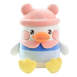 Boneco de pelúcia de pato, 25cm, sentado, animal de pelúcia personalizado, boneco de pato, brinquedos de pelúcia kawaii, brinquedos coreanos