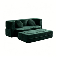 Canapé-lit pliable tendance, transformable en chaise longue, chaise inclinable, équipé de coussins en tissu et éponge