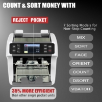 WT-900 Double CIS Compteuse et Trieuse de Billets Multi-Devises avec Détection de Dénomination