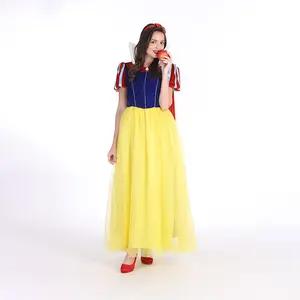 desny traje de la princesa Suppliers-Disney-vestido de princesa Blancanieves para mujer, Disfraces de Halloween para adultos