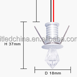 ไฟสปอตไลท์ LED ขนาดเล็ก 12V <span class=keywords><strong>1W</strong></span> แบบฝัง สำหรับตู้ ชั้นวางของ ไฟสปอตไลท์ LED อะลูมิเนียมขนาดเล็กทันสมัย - Product Image 6