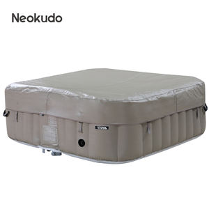 <span class=keywords><strong>Spa</strong></span> <span class=keywords><strong>gonflable</strong></span> carré avec <span class=keywords><strong>couverture</strong></span>, <span class=keywords><strong>spa</strong></span> portable pour 4 personnes - 158 gallons, couleur marron, <span class=keywords><strong>spa</strong></span> populaire - Product Image 4