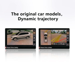 Universal 3D <span class=keywords><strong>360</strong></span> grados panorámica vista de pájaro sistema 4 vías DVR grabadora alrededor vista sistema coche Cámara - Product Image 2