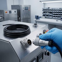 Connecteur circulaire d'aviation mâle 3 broches étanche IP68 avec verrouillage à vis, série WF16, pour équipement extérieur