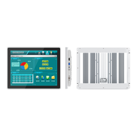 Moniteur d'affichage industriel 15 pouces avec panneau capacitif, entrée HDMI, sortie VGA, interface tactile USB pour équipement de production