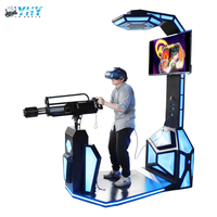 Plataforma de Simulador de Realidad Virtual para Juego de Disparos con Pistola Gatling VR, Operado con Monedas en Centros Comerciales