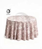 Nappe ronde en polyester personnalisée, nappe de table pour mariage, banquet, réception d'hôtel, décoration de table de fête