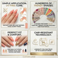 Enveloppes d'ongles fines en résine, imperméables et brillantes, application facile, tenue 14 jours, résistantes aux éclats, qualité salon, plusieurs teintes