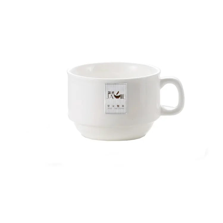 Custom Logo Witte Plastic Melamine Herbruikbare Koffie Cup