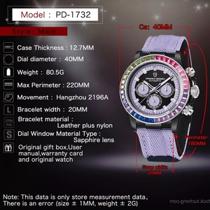Reloj Mecánico Automático de Negocios PAGANI DESIGN PD1732 para Hombre, de Acero Inoxidable, Resistente al Agua, Luminoso y Multifuncional, Regalo para Hombre - Product Image 6