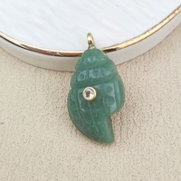 Pendentif en pierre naturelle colorée, quartz fraise, œil de tigre, incrustation de zircon, forme coquillage, composant de pendentif en coquillage, vente en gros